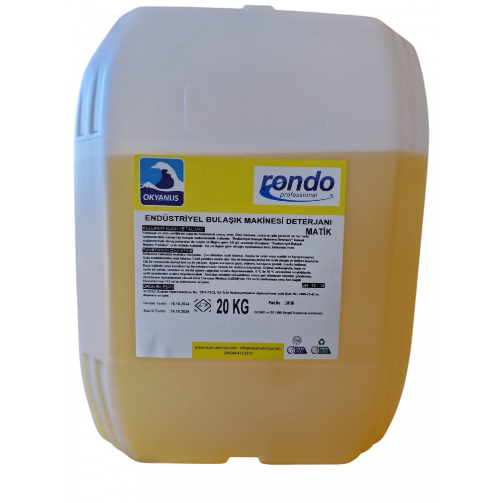 Rondo Bulaşık Makine Deterjanı 20 KG